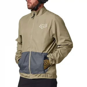 Chaqueta Cortavientos Bicicleta Ranger Café Fox